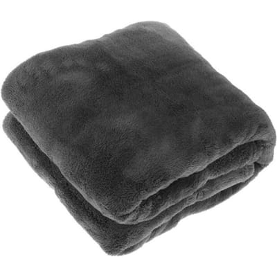 Unique Living Plaid Justin - Polyester - Grijs - 150x200 cm (BxHxD) - Woondeken