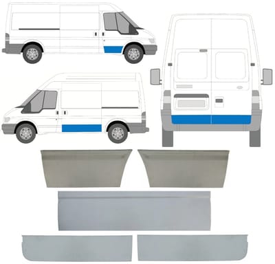 Deur reparatiepaneel voor Ford Transit 2000-2013 / Links + Rechts / Set