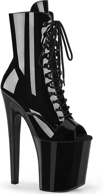 Pleaser - XTREME-1021 Plateau Laarzen, Paaldans schoenen - US 5 - 35 Shoes - Zwart
