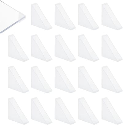 60 Stuks Glazen Hoekbeschermers, 35x35x13mm PP Driehoekige Hoekbeschermers voor Spiegels, Meubels en Tafels
