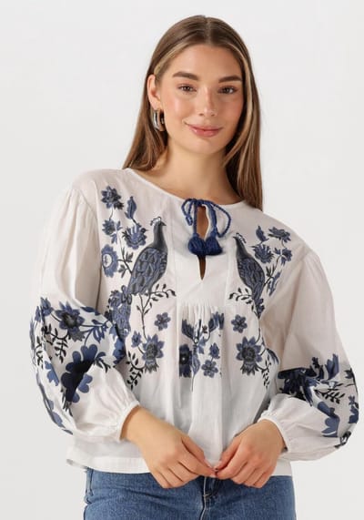 Lollys Laundry Askarll Blouse Dames - Jurken - Wit - Maat XS