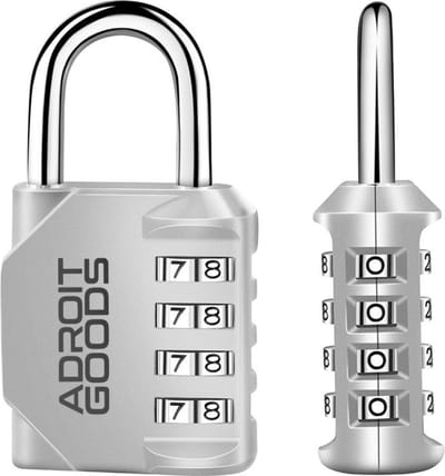 AdroitGoods Combinatieslot Met 4 cijfers - Hangslot - Cijferslot - Grijs