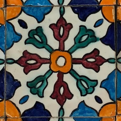 Wandtegels – Handgeschilderd keramiek – Set van 4 – 10×10 cm – Andalusisch decor