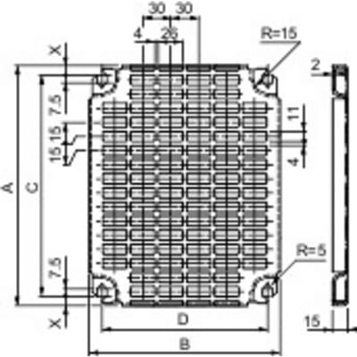 Schneider Electric NSYMR53 Montageplaat (l x b) 500 mm x 300 mm Staal 1 stuk(s)