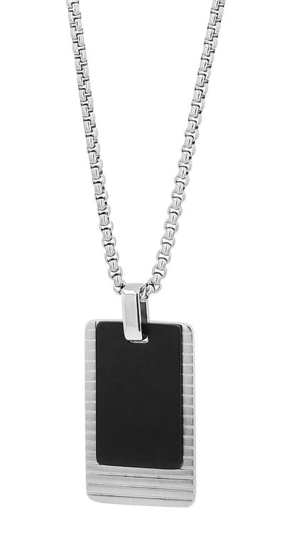 AKZENT Akzent herenketting met hanger zilverkleurig, duurzaam