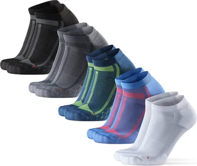 DANISH ENDURANCE Gevoerde Enkelhardloopsokken voor Lange Afstanden - Unisex - 5 Paar - 43-47