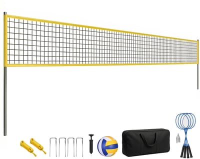SPORTNOW Badmintonset - Staal, Nylon - 950 x 100 x 248 cm - Zwart