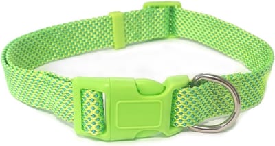 Nobleza Hondenhalsband - Maat M - Verstelbaar 25 / 40 cm - Puppyhalsband - Klikhalsband - Halsband hond - Fluorescerend - Nylon - Groen