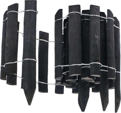 BOGATECO Natural Hazelnut Curb - Half Garden Palisade | Impregnated | Easy Assembly | Durable Protection | 60 cm x 300 cm | Protection for Flower Beds | Natural Colour