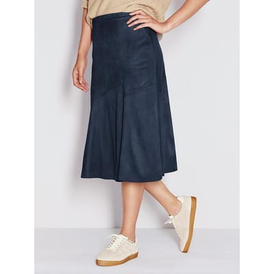 Rok in godetstijl Van Peter Hahn blauw