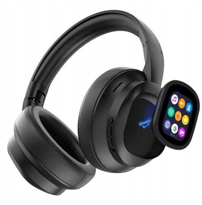 Hoofdbandmodel AI Vertaler Oordopjes - Draadloze Bluetooth 6.0 Vertaal Oordopjes - Zwart - Realtime vertaling - Met afneembaar slim touchscreen - 133 Talen
