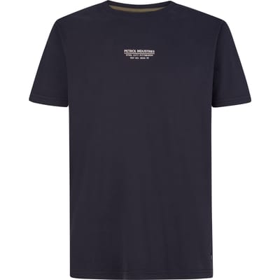 Petrol Industries - Heren Katoenen T-shirt met print foster - Blauw - Maat S