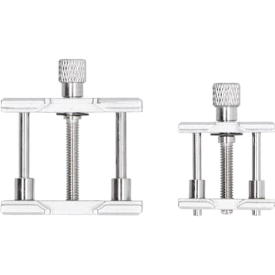 2 stuks Horlogewerk Klem Aluminiumlegering Kast Vise Houder Verstelbaar Reparatiegereedschap gray