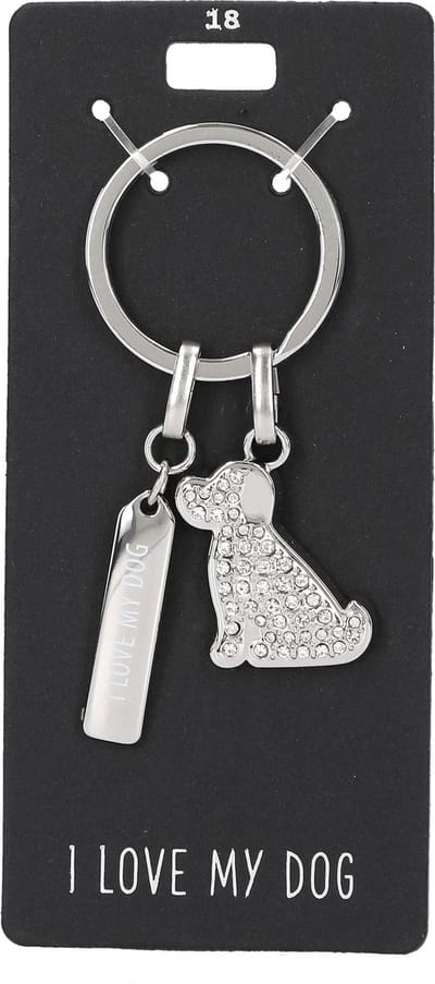 Depesche - Glamour sleutelhanger - mot. 018 - I love my dog