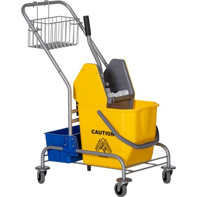 4goodz Schoonmaakwagen Rolemmer met Wringer op Wielen - 26 Liter capaciteit
