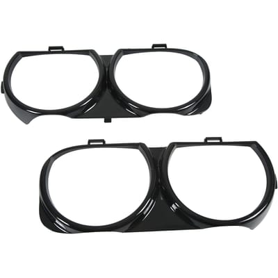 Set Koplamp Lampafdekking Sierlijsten Bezels Decoratie 68259053AB Vervanging voor Dodge Challenger Scat black
