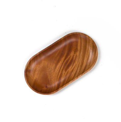 Khaya - ovale houten tray - voor koffie & thee of snacks - eco-vriendelijk - vegan