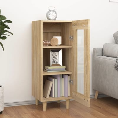 vidaXL - Dressoir - 34,5x34x90 - cm - bewerkt - hout - sonoma - eiken