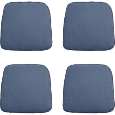 Madison - Zitkussen Wicker Panama safier blue - Ca. 48x48 cm - Set van 4