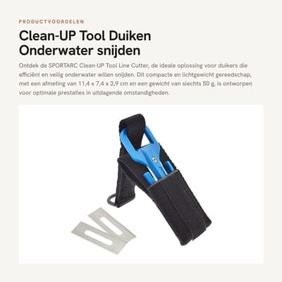 Dailygoods - Clean-UP Tool - Duiken - Onderwater snijden - Blauw - Line Cutter - Geschikt voor duikers - Secant equipment