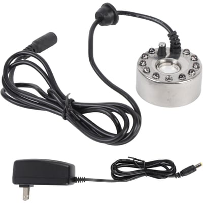 Mistmaker Vernevelaar Waterfontein Verstuiver 12 Kleuren LED-verlichting 16 MM Plaat Zinklegering Nevel US Plug gray