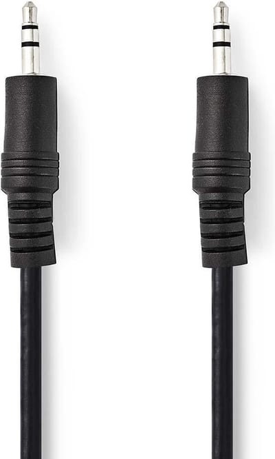 Nedis Stereo-Audiokabel - 3,5 mm Male - 3,5 mm Male - Vernikkeld - 0.50 m - Rond - Zwart - Doos
