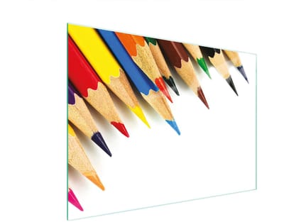 TMK ArtDeko Serie - Glazen Snijplank - 30x22 cm - Kleurrijk - Veilig - Antislip
