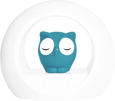 Zazu Lou Uil - Nachtlampje - Blauw - Kinderlamp met geluidsensor en nachtlamp functie
