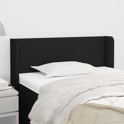 vidaXL - Hoofdbord - met - randen - 83x16x78/88 - cm - stof - zwart