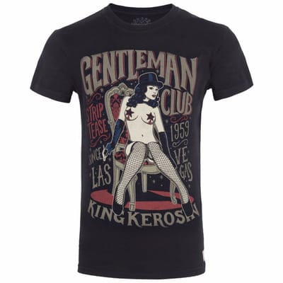 King Kerosin T-shirt Gentleman Club Zwart