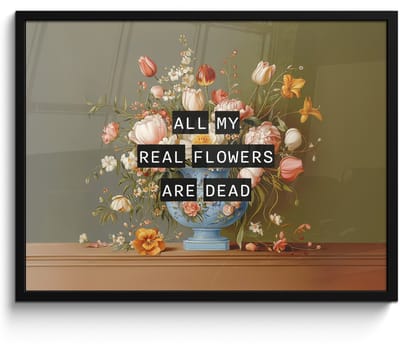 Poster in lijst - Fotolijst 70x50 cm - Posters - Bloem - Quote - Vintage - Art - Posterlijst zwart - Decoratie - Wanddecoratie woonkamer - Muurdecoratie slaapkamer