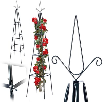 KADAX Metalen klimrek voor klimplanten, rek voor klimplanten, klimplantenrek (42 x 202 cm)