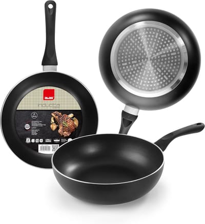 Diepe Koekenpan 20 cm Inductie Aluminium Antiaanbaklaag