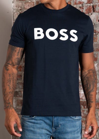 BOSS ORANGE Thinking 1 Polo's & T-shirts Heren - Polo shirt - Donkerblauw - Maat S