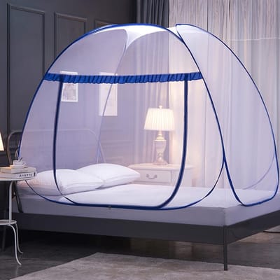 Pop-up Muggennet voor Bed 180 cm x 200 cm - Vouwbaar, Draagbaar en Ideaal voor Buiten en Thuisgebruik tegen Insecten