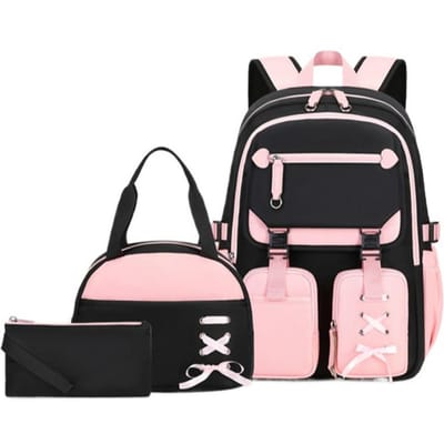 3 stuks rugzakset voor basisschoolleerlingen lunchtas kind potloodtas middelbare schooltas voor meisje tiener reizen schooltas