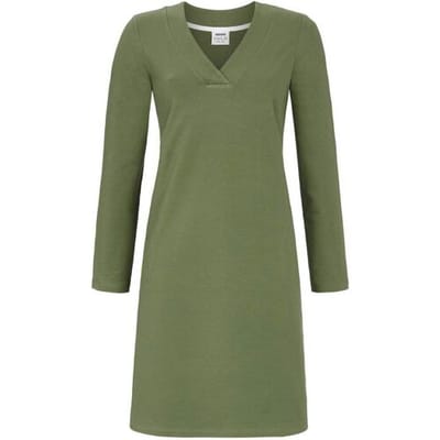 Olijfgroen nachthemd Ringella sweatstof - Groen - Maat - 36