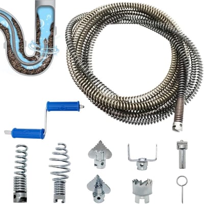 Efficiënte Afvoerreinigingsspiral van 5 m met Handmatige en Elektrische Adapters voor Verstoppingen