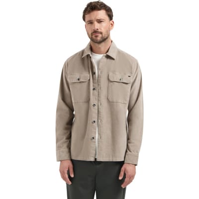 No Excess Overshirt Buttons Twill Stretch Clay Größe: S | Casual hemden Outlet | Herren