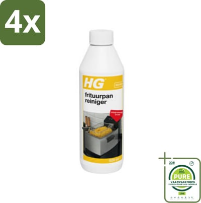 HG Frituurpanreiniger 500 ml - Voordeelverpakking - 4 stuks - Frituurpanreiniger - Vet verwijderen