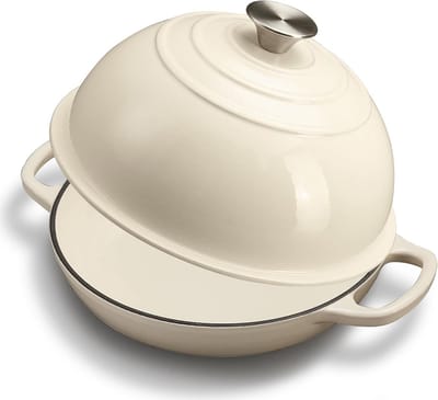 Gietijzeren Dutch Oven voor Zuurdesembrood Bakken - 6L Broodbakpan met Deksel
