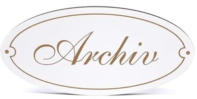 Ovaal Deurbordje voor Archief - Zelfklevend Houten Bordje 15 x 7 cm - Naambord voor Woning en Kantoor