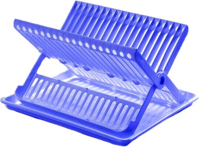 Plasticforte Afdruiprek - 2-laags - blauw - met lekbak - 37 x 33 cm - afwasrek