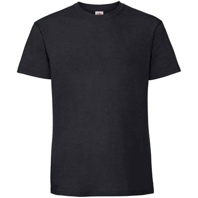 Fruit Of The Loom Heren Ringgesponnen Premium T-Shirt (Zwart)
