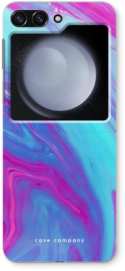 Case Company® - Hoesje geschikt voor Samsung Galaxy Z Flip5 hoesje - Zweverige regenboog - Soft Cover Telefoonhoesje - Bescherming aan alle Kanten en Schermrand