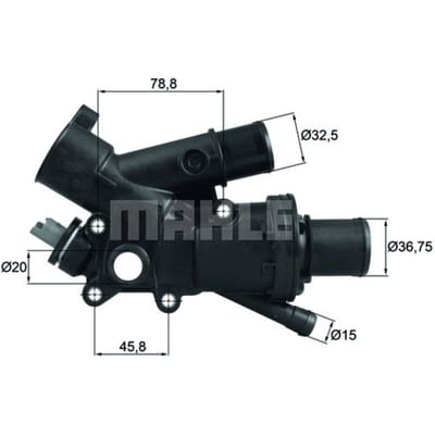 Thermostaat, koelvloeistof MAHLE TH 43 83