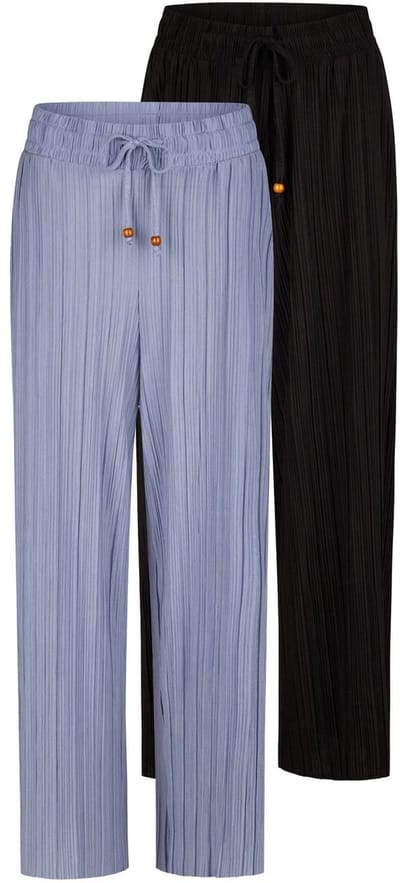 DENIMFY Dames Chino Broek DFBrenda 2 Pack comfort/relaxed Veelkleurig S Volwassenen palazzobroek / zomerbroek