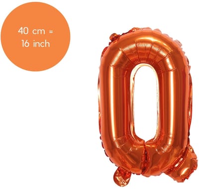 Fienosa Folieballon Letter Q Oranje 40 cm – Letterballon voor EK, WK & Feestdecoratie