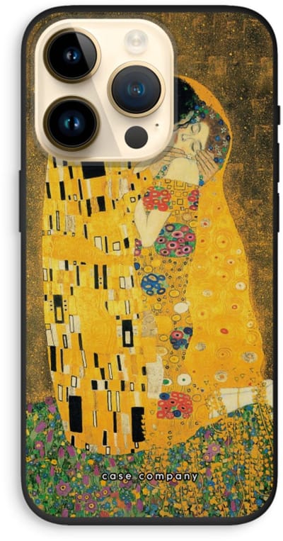 Case Company® - Hoesje geschikt voor iPhone 14 Pro hoesje - Der Kuss - Biologisch Afbreekbaar Telefoonhoesje - Bescherming alle Kanten en Schermrand