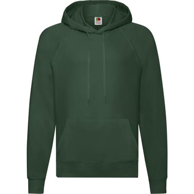 Fruit of the Loom Heren Lichtgewicht Pullover Hoodie (Fles groen)